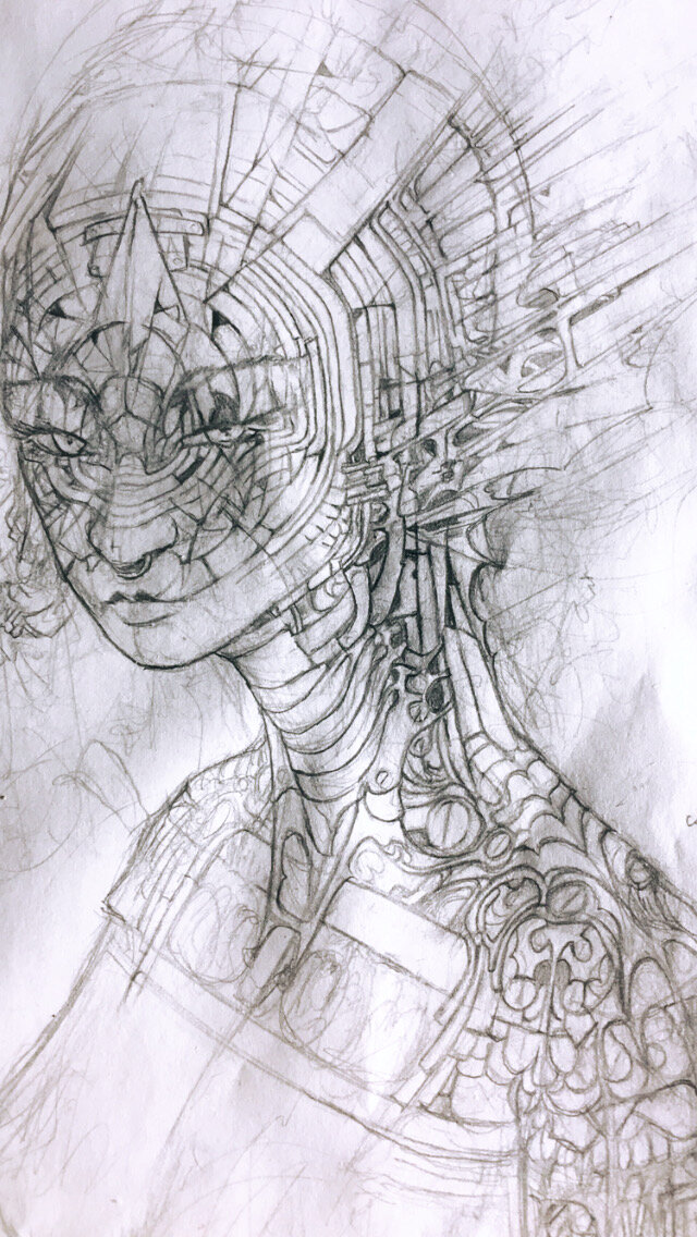 Œuvre AZ-5 du Manoirs 2021 — Dessin préparatoire