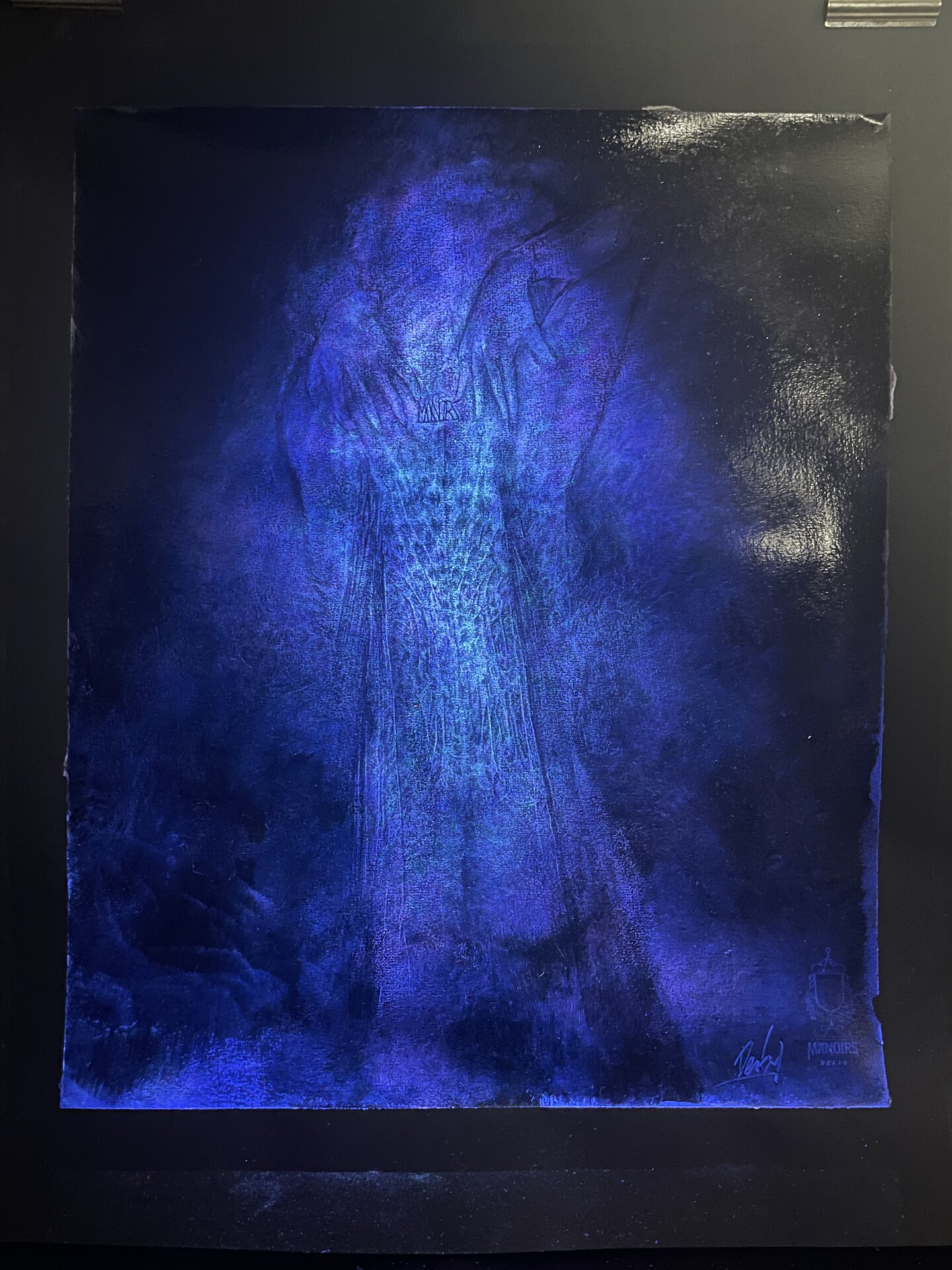 Œuvre Eurydice du Manoirs 2022 — En cour d'éxécution dans l'atelier noir