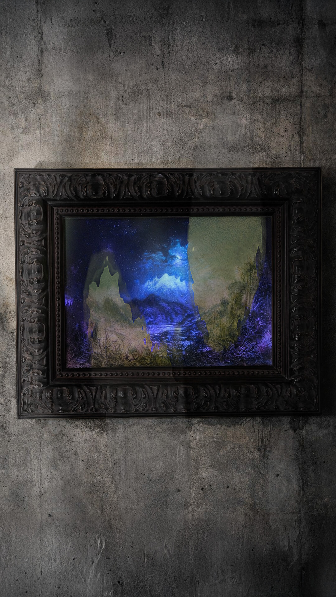 Etude Mont-Blanc pyroscene 2025 — Huile sur papier