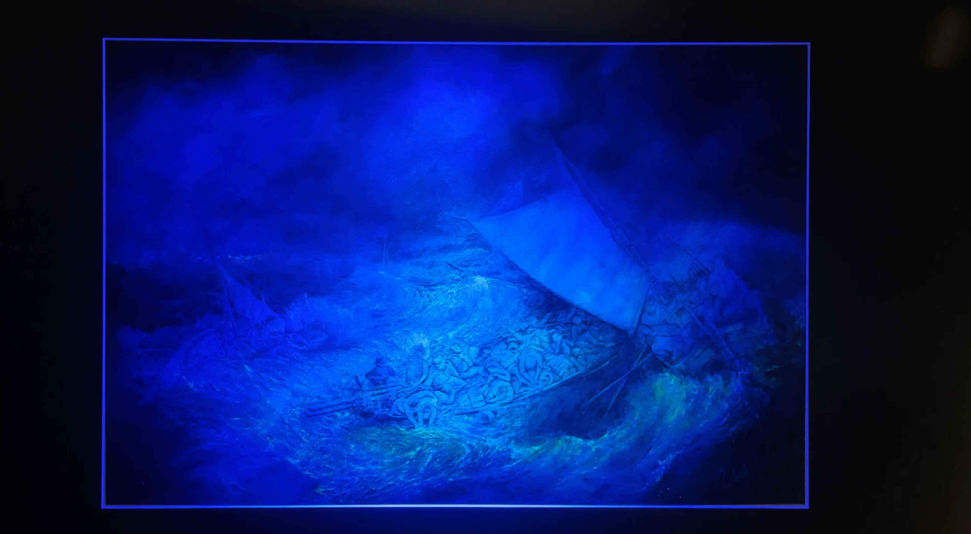 Œuvre Naufrage du Manoirs 2023 — Sous lumière 365NM